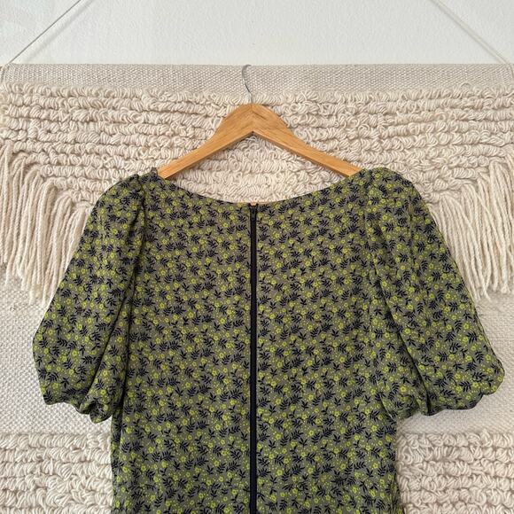 Love Whit Green Floral Puff Sleeve Dress - Picture 6 of 7